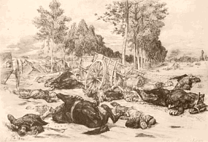 Route de Mouzon le 31 mai 1870, par Auguste Lan�on