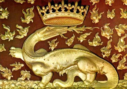 La salamandre, emblème du roi François Ier