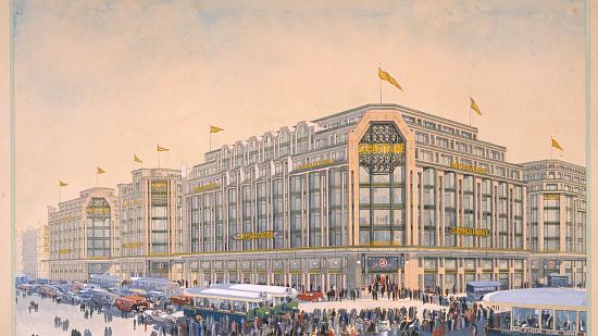 Exposition La Saga des grands magasins. De 1850 à nos jours : perspective pour le projet de restructuration des magasins 1, 2 et 4 de la Samaritaine vers 1932